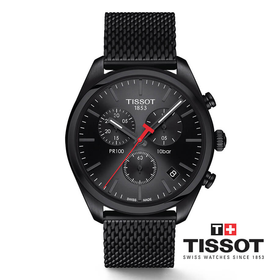 ĐỒNG HỒ NAM TISSOT PR CHRONOGRAPH 100 T101.417.33.051.00 CHÍNH HÃNG